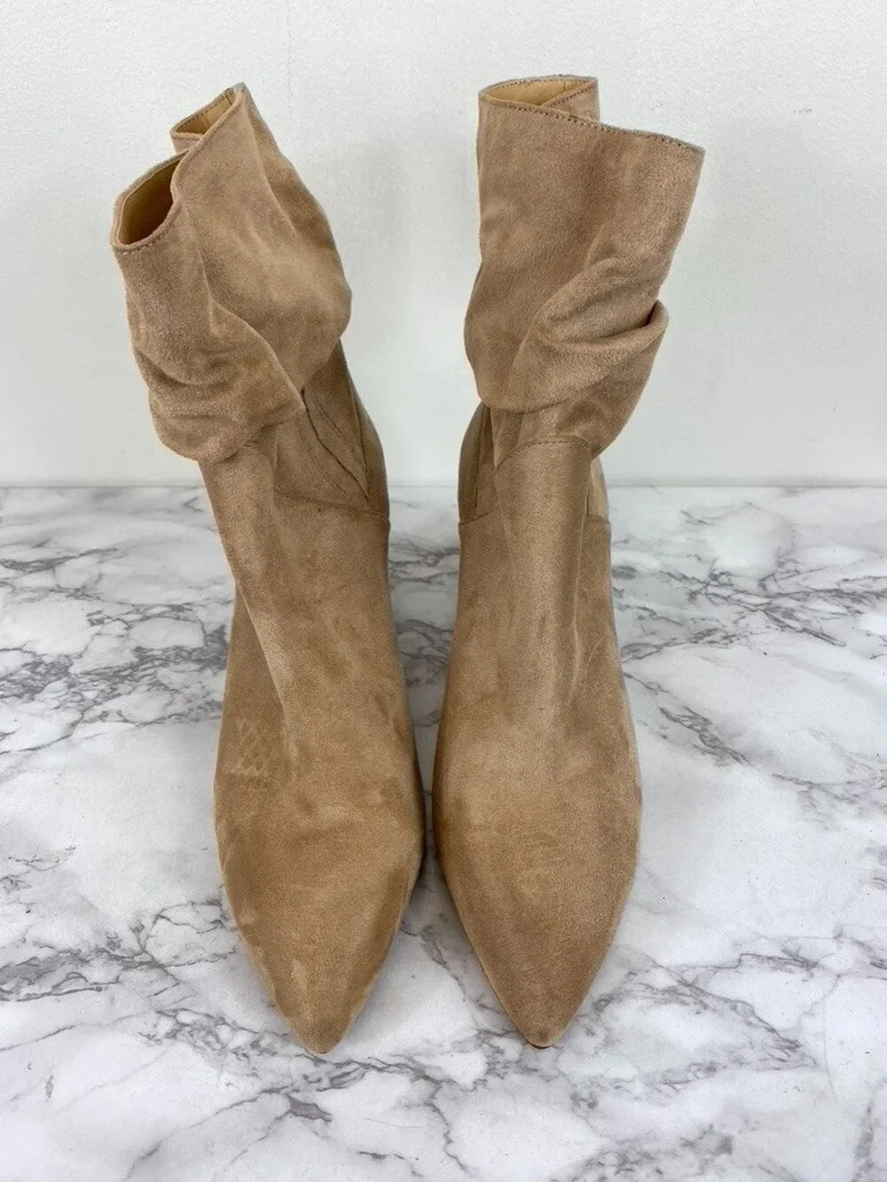 Jessica Simpson Women's Dark Beige Aysira Faux Suede Bootie Size 9 M